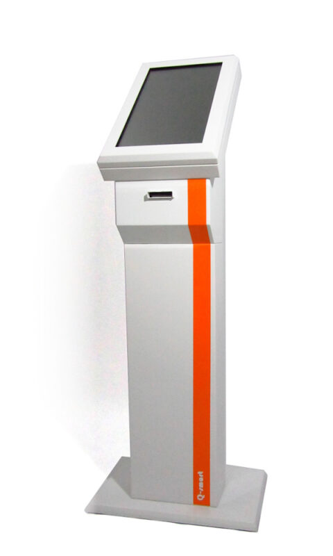 Qsmart D3V نظام إدارة الطوابير باللمس مع شاشة عمودية 19 بوصة